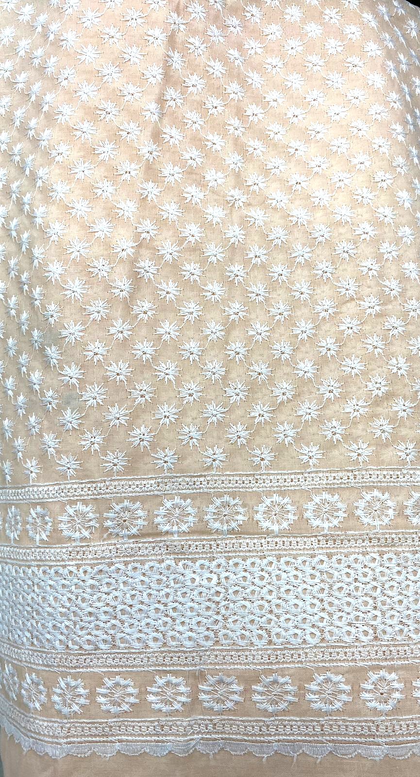 Linen Look Embroidery Fabric